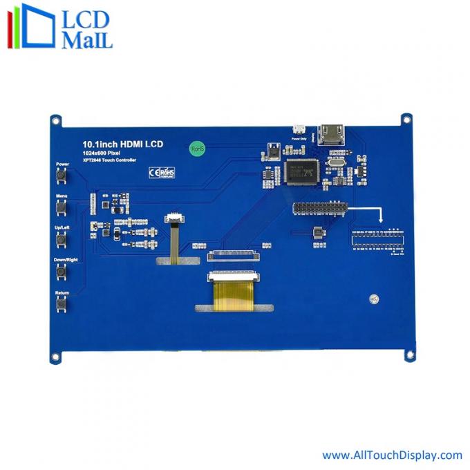 10.1 Inch Raspberry PI TFT Display Screen 500cd 1024*600 Multi Point Touch 4