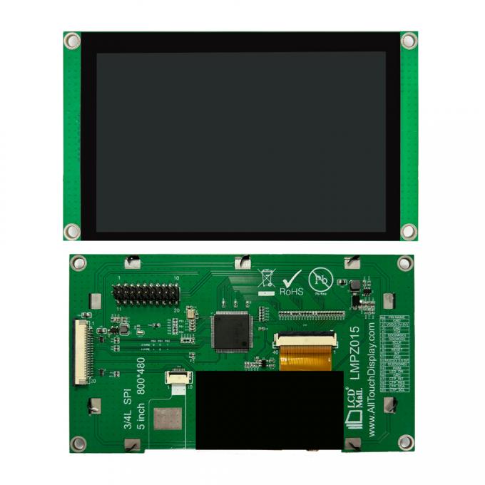 5.0 Inch TFT LCD Display 20 Pin SPI Interface 800*480 LT7381 Driver IC Serial Port Screen 0
