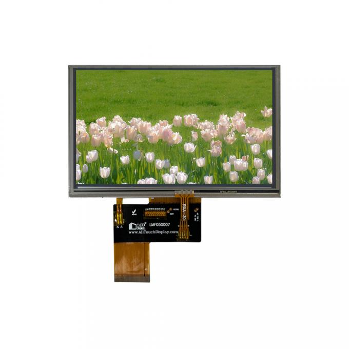 5.0 Inch Landscape TFT LCD Display 800*480 Resolution 550nits 40pin RGB Interface Capacitive Touch Panel For Smart Home 0