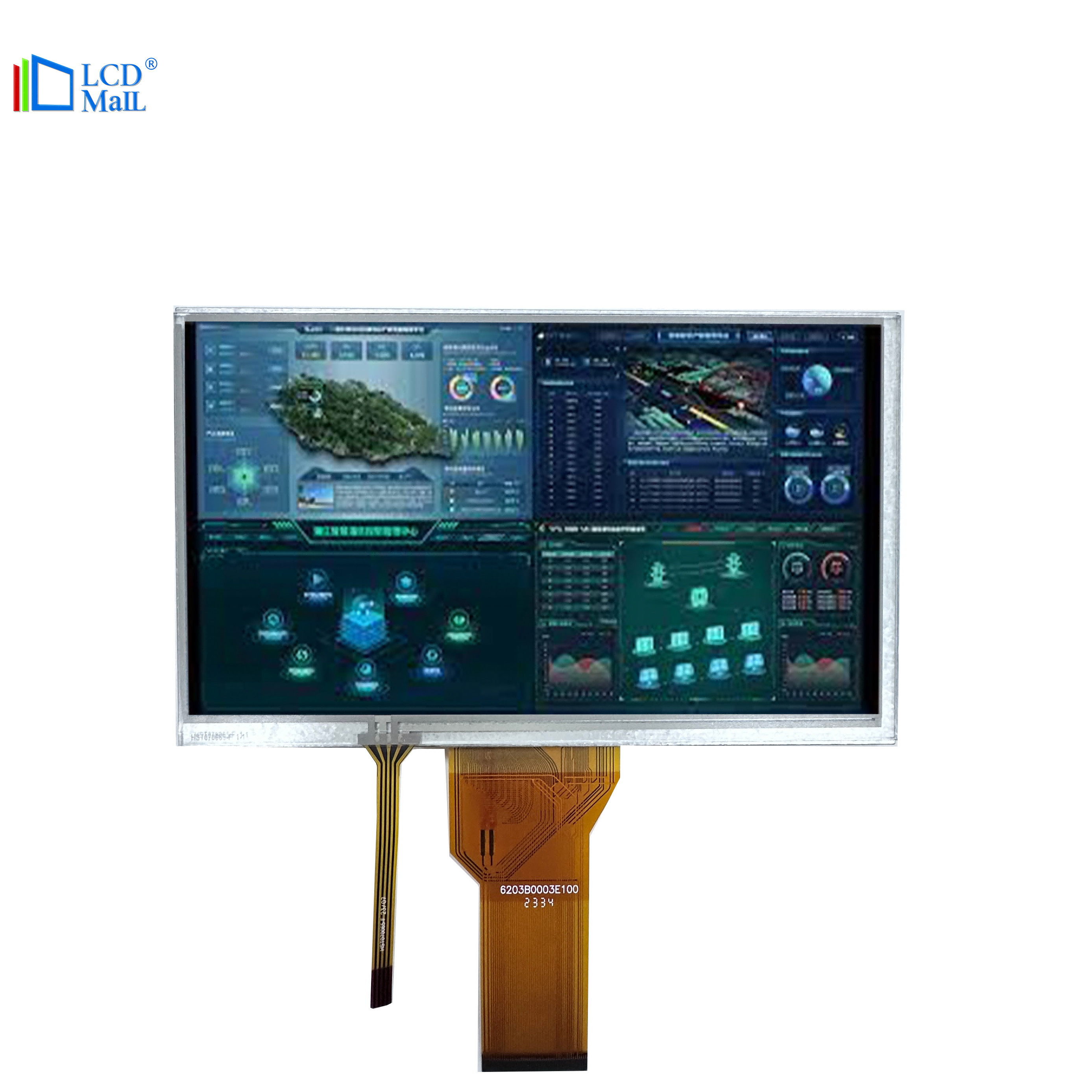 7 Inch TFT LCD Display 800x480 Resolution RGB Interface RTP Screen LCD ...