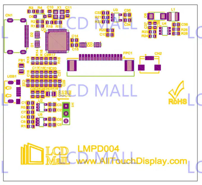 LCD Mall MIPI To Mini-HDMI Convert Board TFT LCD Modules With PCBA 0