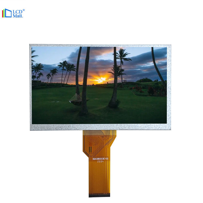 7 Inch WVGA TFT LCD Display 800*480 Resolution 6 O'Clock Viewing Direction LCD Screen 2