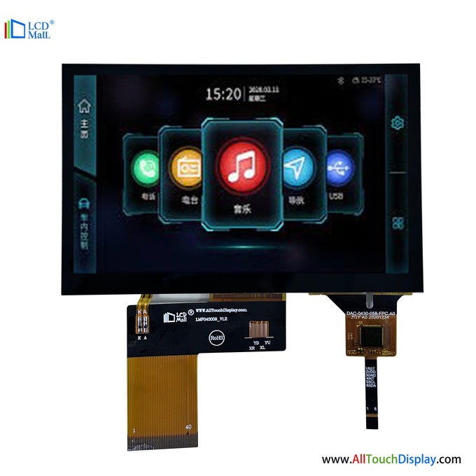 4.3 Inch GT911 CTP IC TFT LCD Display With IIC Interface CTP Touch Panel 1