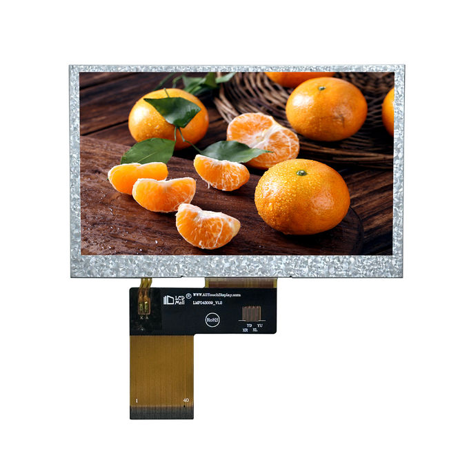 4.3 inch 480*RGB*272 TFT LCD Display with RGB Interfaces FPC Connector and 40PIN Connection Pin 1