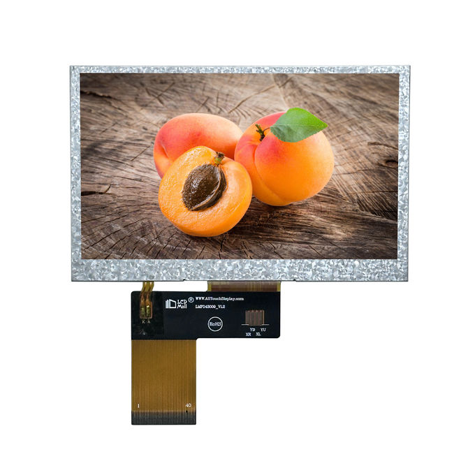4.3" TFT Transmissive 480x272 280nits IPS Glass RGB 4.3 Inch LCD Display With OEM/ODM PCAB/CPT/RTP 2